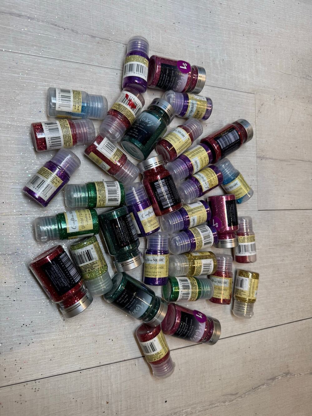Craft Glitter Lot Moxy Crafter’s Square Martha Stewart 35+ Jars Mixed